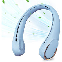 Load image into Gallery viewer, Neck Fan, Bladeless Neck Fan, USB Rechargeable Personal Fan, 4000 mAh Battery Operated Wearable Fan, 3 Speeds Adjustable,Faster Cooling, Ultra Quiet, Suitable for Home, Office, Travel, Sports