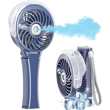 Load image into Gallery viewer, Disney(Royal Blue) Portable Misting Fan with 34ml Water Tank, Rechargeable Mini Cooling Fan for Travel, Outdoors