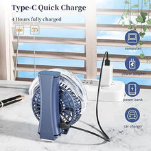 Load image into Gallery viewer, Disney(Royal Blue) Portable Misting Fan with 34ml Water Tank, Rechargeable Mini Cooling Fan for Travel, Outdoors