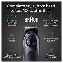 Load image into Gallery viewer, Braun All-in-One Style Kit Series 5 5470, 9-in-1 Trimmer for Men w/Beard Trimmer, Body Trimmer for Manscaping, Gillette Fusion5 ProGlide Razor, 40 Length Settings, Rechargeable Battery, Cordless
