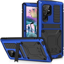 Load image into Gallery viewer, Metal Case for Samsung S23 Aluminum Military Grade Armor Rugged Case with Metal Stand Screen Protector Drop Tested Shockproof Full Cover case for Samsung S23 (Blue)