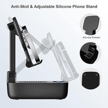 Load image into Gallery viewer, Gifts for Men Women,Birthday Gifts,Cell Phone Stand with Wireless Bluetooth Speaker, Punchy Bass & HD Stereo Sound Speaker for Home & Outdoors Compatible with iPhone/ipad/Samsung-Black