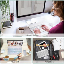 Load image into Gallery viewer, Bluetooth Keyboard and Mouse Combo for iPad - Rechargeable Wireless Keyboard & Mouse with 7-Color Backlit Compatible with iPad 9th/8th Gen, iPad Pro/Air/Mini, iPhone14/13/12 Pro, White