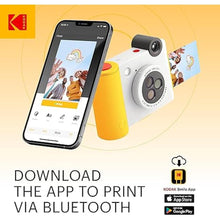 Load image into Gallery viewer, KODAK Smile+ 2-in-1 Digital Instant Print Camera & Wireless Bluetooth Photo Printer - 10MP, Special-Effect Rotating Lens, Zink 2x3” Sticky-Back Photos, Print via Fun App from Smart Devices - White