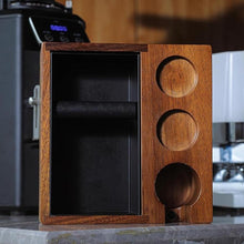 Load image into Gallery viewer, Espresso Knock Box and Tamping Station 58mm Espresso Accessories Organizer Box