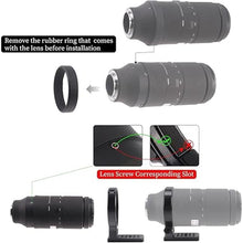 Load image into Gallery viewer, FocusFoto Metal Tripod Collar Mount Ring 1/4" & 3/8" for Sigma 100-400mm F5-6.3 DG DN OS L/E-mount Lens & for Sigma 105 mm f/1.4 DG HSM Art (EF/FX/FE/L-Mount) Lens, Compatible with Arca Swiss Standard