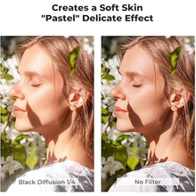 Load image into Gallery viewer, K&F Concept 49mm Black Diffusion 1/4 Filter Mist Cinematic Effect Filter with 18 Multi-Layer Coatings for Video/Vlog/Portrait Photography (K-Series)