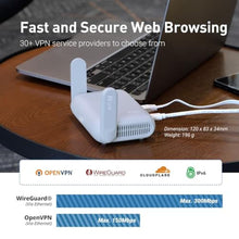 Load image into Gallery viewer, GL.iNet GL-MT3000 (Beryl AX) Portable Travel Router, Pocket-Sized Wi-Fi 6 Wireless Travel Gigabit Router, with OpenVPN & Wireguard for Public & Hotel Wi-Fi Use, Suitable for Cruise/RV/Airplane/Hotel