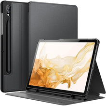Load image into Gallery viewer, JETech Case for Samsung Galaxy Tab S8 2022/S7 2020 11-Inch with S Pen Holder, Slim Folio Stand Protective Tablet Cover, Multi-Angle Viewing (Black)