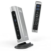 Load image into Gallery viewer, Plugable 16-in-1 Thunderbolt 4 Dock – Dual 4K Monitors for M4 MacBook Air/Pro, 100W Charging, 2X HDMI, 2X DisplayPort, 2.5G Ethernet, 7X USB, MicroSD/SD Card Reader, Audio, Windows & USB4 Compatible