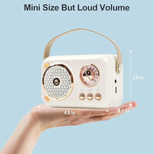 Load image into Gallery viewer, Portable Bluetooth Speaker with Microphone Set,Retro Bluetooth Speaker with Home Karaoke Machine,Portable Handheld Karaoke Mics Speaker Machine for Kids and Adults Home Party Birthday(White)