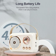 Load image into Gallery viewer, Portable Bluetooth Speaker with Microphone Set,Retro Bluetooth Speaker with Home Karaoke Machine,Portable Handheld Karaoke Mics Speaker Machine for Kids and Adults Home Party Birthday(White)