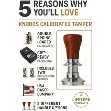 Load image into Gallery viewer, 51mm Tamper Tool Espresso V2 Rosewood Spring Loaded 30LB Calibrated Coffee Tamper Compatible With Delonghi, Casabrews, Smeg and more Espresso Machine Accessories