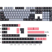 Load image into Gallery viewer, Owpkeenthy 8008 Keycaps Doubleshot PBT 160-Key CSA Profile with 6.25u 7u Spacebar for 75% Percent US/ISO Layout Mechanical Gaming Keyboard (CSA/8008)