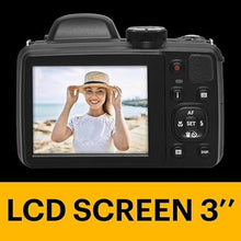 Load image into Gallery viewer, KODAK PIXPRO AZ425-BK 20MP Digital Camera 42X Optical Zoom 24mm Wide Angle Lens 1080P Full HD Video Optical Image Stabilization Li-Ion Battery 3" LCD Vlogging Camera (Black)