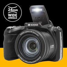 Load image into Gallery viewer, KODAK PIXPRO AZ425-BK 20MP Digital Camera 42X Optical Zoom 24mm Wide Angle Lens 1080P Full HD Video Optical Image Stabilization Li-Ion Battery 3" LCD Vlogging Camera (Black)