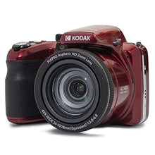 Load image into Gallery viewer, KODAK PIXPRO AZ425-RD 20MP Digital Camera 42X Optical Zoom 24mm Wide Angle 1080P Full HD Video Optical Image Stabilization Li-Ion Battery 3" LCD Vlogging Camera (Red)