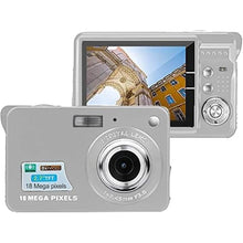 Load image into Gallery viewer, Acuvar 18MP Megapixel Digital Camera with 2.7" LCD Screen, Rechargeable Battery, HD Photo and Video for Indoor, Outdoor Photography for Adults, Kids (Silver)