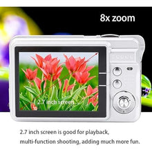 Load image into Gallery viewer, Acuvar 18MP Megapixel Digital Camera with 2.7" LCD Screen, Rechargeable Battery, HD Photo and Video for Indoor, Outdoor Photography for Adults, Kids (Silver)