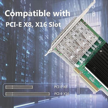 Load image into Gallery viewer, 10Gb PCI-E X8 NIC Network Card, with Intel XL710-BM1 Ethernet Controller,Dual SFP+ Port, Compare to Intel XL710-DA4,PCI-Express Ethernet Adapter Support Windows Server,Linux,VMware