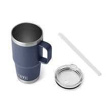 Load image into Gallery viewer, YETI Rambler 25 oz Tumbler with Handle and Straw Lid, Travel Mug Water Tumbler, Vacuum Insulated Cup with Handle, Stainless Steel, Navy