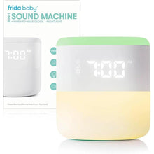 Load image into Gallery viewer, Frida Baby 3-in-1 Alarm Clock + Sound Machine + Nightlight | Wake Up Light Sunrise Alarm Clock, White Noise Soother, Sleep Trainer, Nursery + Toddler + Kids Bedroom (Bluetooth)