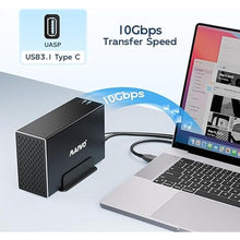 Load image into Gallery viewer, MAIWO USB-C Dual Bay Hard Drive RAID Enclosure for 3.5 inch SATA HDD, RAID 0/1/JBOD/PM 10Gbps USB 3.1 to HDD Adapter, 36TB Capacity, Aluminum External HDD Case