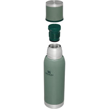 Load image into Gallery viewer, Stanley Adventure-to-Go Vacuum Bottle 25 oz | Wide Mouth with Leakproof Cup Lid | Keep Drinks Hot or Cold | Packable for Travel | Insulated Stainless Steel Thermos | BPA-Free | Hammertone Green