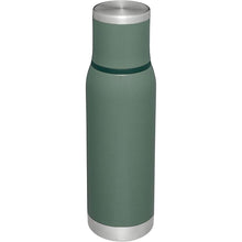 Load image into Gallery viewer, Stanley Adventure-to-Go Vacuum Bottle 25 oz | Wide Mouth with Leakproof Cup Lid | Keep Drinks Hot or Cold | Packable for Travel | Insulated Stainless Steel Thermos | BPA-Free | Hammertone Green