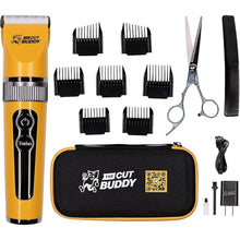 Load image into Gallery viewer, The Cut Buddy Clipper & Grooming Set, Cordless Hair & Beard Trimmer with 7 Guards, Titanium Blades, Waterproof, Beginner-Friendly Kit