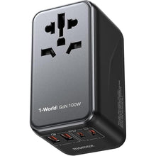 Load image into Gallery viewer, MOMAX Universal Travel Adapter, 100W Fast GaN International Power Adapter, 2PD USB-C+2QC USB-A Travel Adapter, US, UK, EU, AU Travel Adapter Worldwide for Laptops, Tablets, Phones, Vision Pro