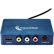 Load image into Gallery viewer, ClearClick Video to USB 1080P Audio Video Capture & Live Streaming Device - Input HDMI, AV, RCA, S-Video, VCR, VHS, Camcorder, Video8, Hi8, DVD, Gaming Systems - USB-C Plug & Play
