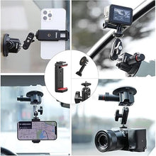 Load image into Gallery viewer, Suction Cup Mount for Action Cameras iPhone - ULANZI SC-01 3in Pump-actived Vacuum Suction Mount Magic Arm Phone Holder Action Cam Adapter Car Boats Windshield Window Mount for Action Cameras