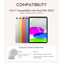 Load image into Gallery viewer, CHESONA Keyboard Case for iPad 10th Generation 10.9-inch 2022, Detachable Bluetooth Keyboard, Stand Folio Keyboard Cover with Pencil Holder, Rechargeable Keyboard for iPad 10th Gen 2022 (White)