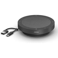 Load image into Gallery viewer, Jabra Speak2 40 Portable Speakerphone - 4 Noise-Cancelling Mics, Full-Range 50mm Portable Speaker, Wideband Audio and USB-A and USB-C Connections - Certified for Zoom and Google Meet - Dark Grey