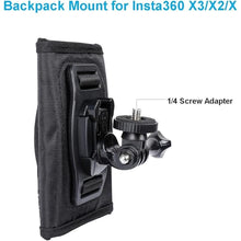 Load image into Gallery viewer, PellKing Camera Backpack Belt Mount for Insta360 One X4/X3/ One X2/ One R/Go 2 Compatible with GoPro Hero10 /9/8/7/6 and Other Action Camera, with 1/4 Adapter