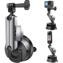 Load image into Gallery viewer, REYGEAK Suction Cup Car Mount with 1/4 Thread, 360° Rotation Windshield Car Mount for GoPro Hero 12 11 10 9 8 Insta360 X4 X3 Go3 DJI Action 4, Pocket 3 Accessories