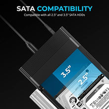 Load image into Gallery viewer, SABRENT USB-C Lay Flat Docking Station – NVMe M.2 + SATA 2.5”/3.5” SSD/HDD Enclosure, 10Gbps, Tool-Free, Offline Clone Function, USB 3.2 Type-C, for Windows, Mac, Linux (DS-UFNC)