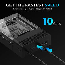 Load image into Gallery viewer, SABRENT USB-C Lay Flat Docking Station – NVMe M.2 + SATA 2.5”/3.5” SSD/HDD Enclosure, 10Gbps, Tool-Free, Offline Clone Function, USB 3.2 Type-C, for Windows, Mac, Linux (DS-UFNC)