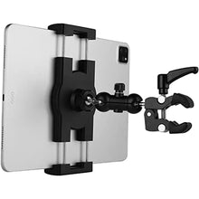 Load image into Gallery viewer, Mippko Tablet Holder for Treadmill/Spin Bike/Stroller/Wheelchair/Golf Cart/Poles/Music Stand/Stationary Bike,360°Adjustable iPad Mount,Compatible with 7~12.9" iPad/Nexus/Fire HD/e-Book/LG G/Switch
