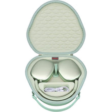 Load image into Gallery viewer, Elonbo Hard Carrying Case for Apple AirPods Max Wireless Over-Ear Headphones, AirPods Max Cover, Bluetooth Wireless Headphones Travel Protective Holder, Earphone Storage Bag, Green-PU Leather