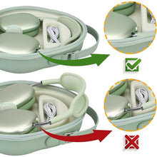 Load image into Gallery viewer, Elonbo Hard Carrying Case for Apple AirPods Max Wireless Over-Ear Headphones, AirPods Max Cover, Bluetooth Wireless Headphones Travel Protective Holder, Earphone Storage Bag, Green-PU Leather