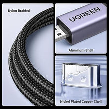 Load image into Gallery viewer, UGREEN 8K Micro HDMI to HDMI Cable 6.6FT, 2.1 Aluminum Shell Braided 48Gbps Ultra High Speed 8K@60Hz, 4K@240Hz Support HDR eARC Dolby Compatible with GoPro Raspberry Pi 5 Camera Nikon