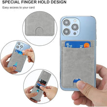 Load image into Gallery viewer, KIHUWEY for MagSafe Wallet Card Holder with Magnetic, Mag Safe Leather Detachable Kickstand RFID Wallet for iPhone 16 15 14 13 12 Pro Max Plus Not for iPhone 13 12 mini (Gray)