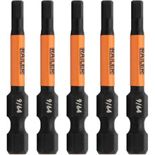 Load image into Gallery viewer, Hex 9/64" Impact Driver Bit - Railer Allen Wrench Drill Hex Bits. 1/4 Quick Release S2 Steel 2 inch 9/64" Hex Bits. (5 Pack)