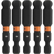 Load image into Gallery viewer, Ball-End Hex 8mm Impact Driver Bit - Railer Allen Wrench Drill Hex Bits. 1/4 Quick Release S2 Steel 2 inch 8mm Ball-End Hex Bits. (5 Pack)