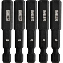 Load image into Gallery viewer, Hex 8mm Impact Driver Bit - Railer Allen Wrench Drill Hex Bits. 1/4 Quick Release S2 Steel 2 inch 8mm Hex Bits. (5 Pack)