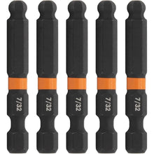 Load image into Gallery viewer, Ball-End Hex 7/32" Impact Driver Bit - Railer Allen Wrench Drill Hex Bits. 1/4 Quick Release S2 Steel 2 inch 7/32" Ball-End Hex Bits. (5 Pack)