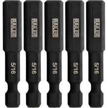 Load image into Gallery viewer, Railer 5/16 Hex Drive Bit - Impact Grade S2 Steel 2" Hex Head Allen Wrench Drill Bit w/Quick-Release 1/4 Shank. (5pc)