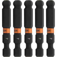 Load image into Gallery viewer, Ball-End Hex 7mm Impact Driver Bit - Railer Allen Wrench Drill Hex Bits. 1/4 Quick Release S2 Steel 2 inch 7mm Ball-End Hex Bits. (5 Pack)